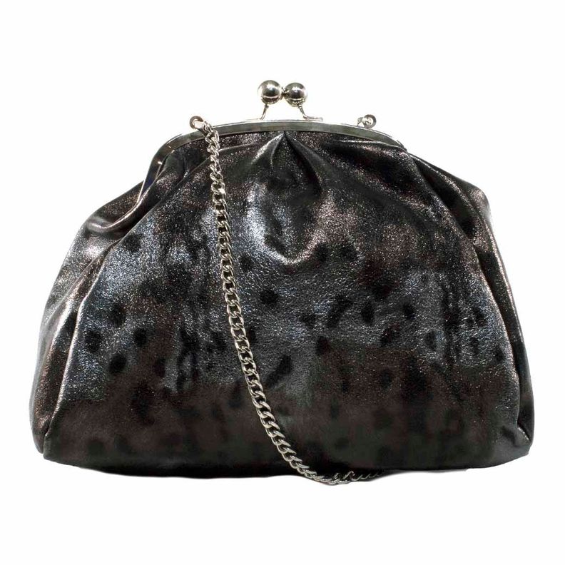 Cartera Cuero Maxi Monedero Asfalto Gris Oscuro