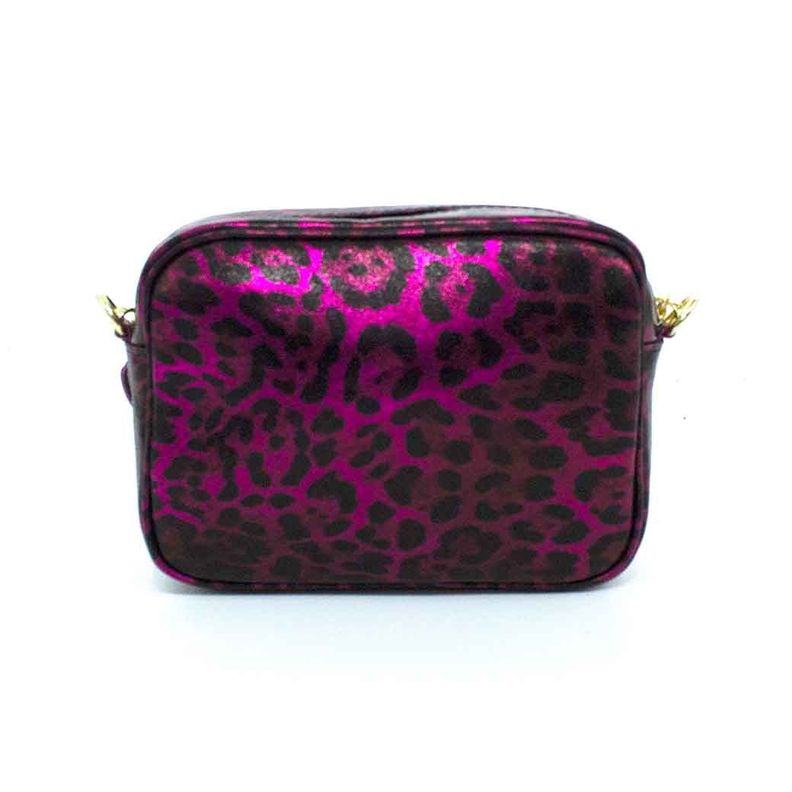 Cartera Cuero Brillo Cierre 591 Mujer Leopardo Fucsia Mailea-2