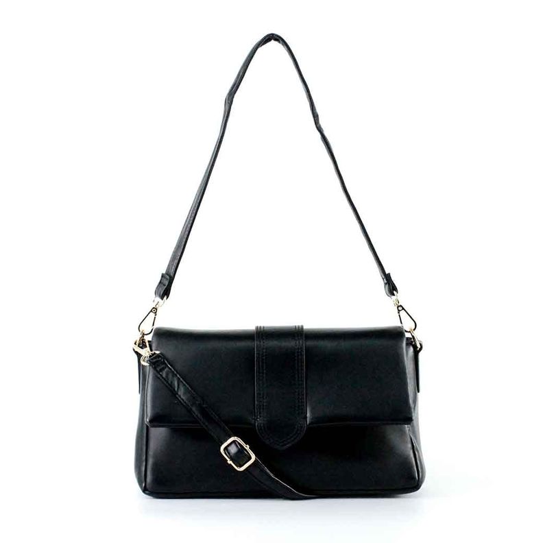 Cartera Ecocuero Lisa 639 Mujer Negro Mailea-0