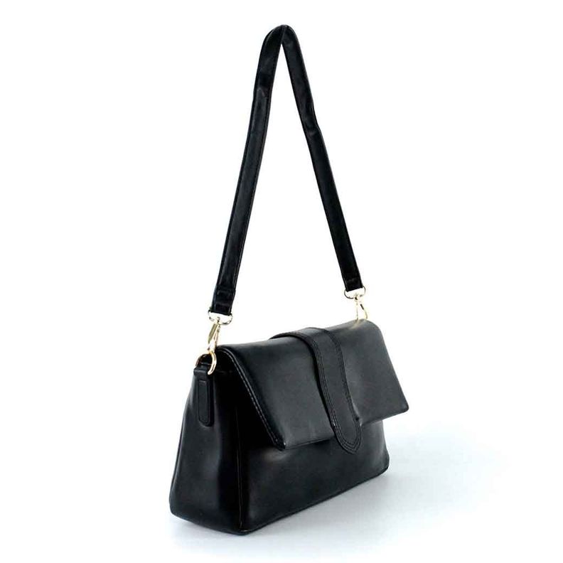 Cartera Ecocuero Lisa 639 Mujer Negro Mailea-1