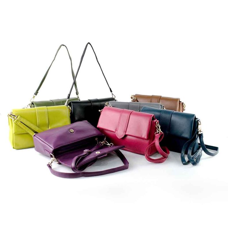 Cartera Ecocuero Lisa 639 Mujer Negro Mailea-4