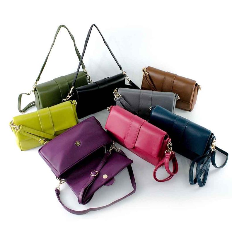 Cartera Ecocuero Lisa 639 Mujer Negro Mailea-5