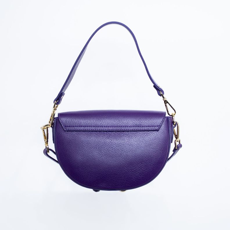 Cartera de cuero con detalles de reno color Morado-2