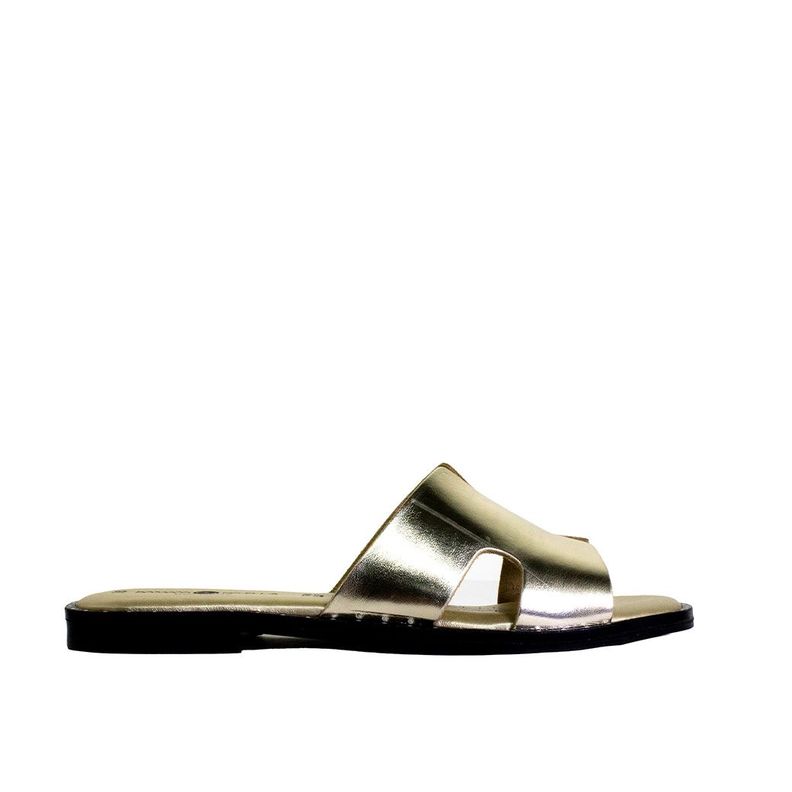 Sandalia liso plana Oro