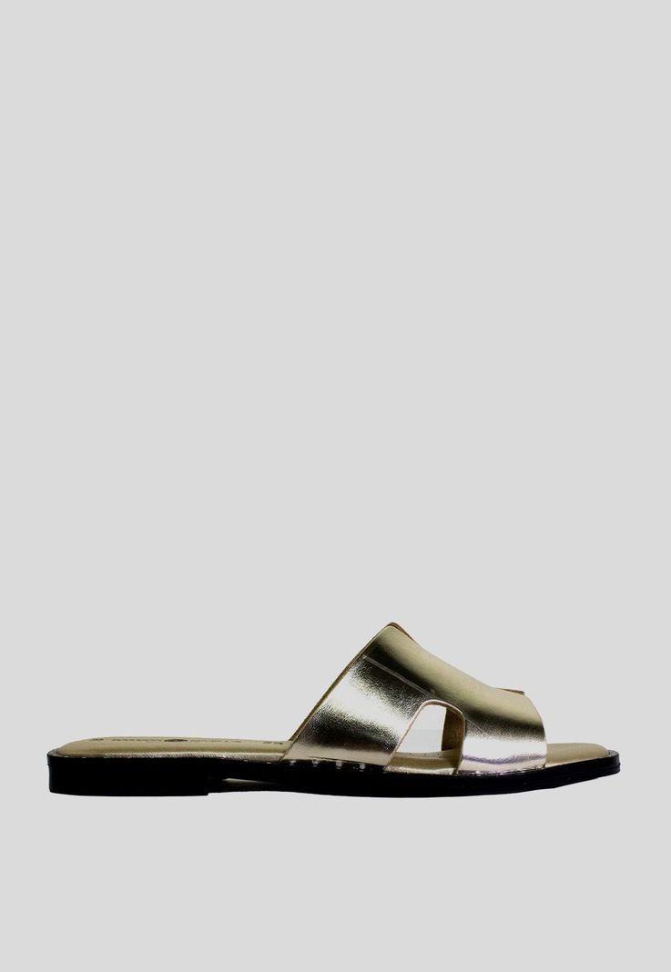 Sandalia liso plana Oro-0