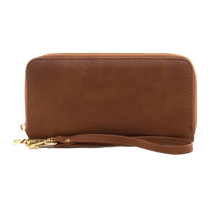 Billetera Doble Liso Tostado