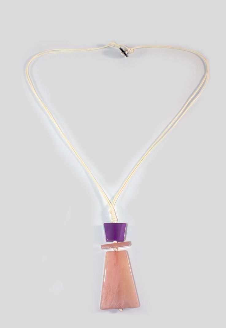 Collar Acrilico Trapecio Beige-0