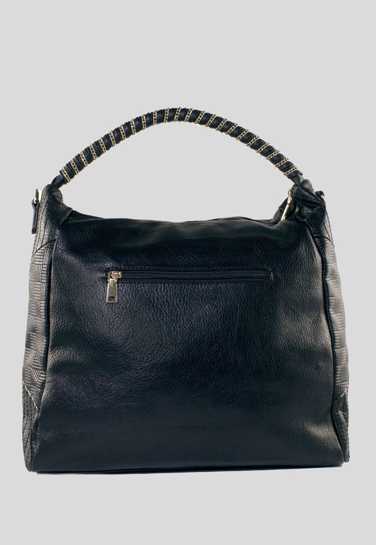 Cartera Con Manilla Cadena Negro-2