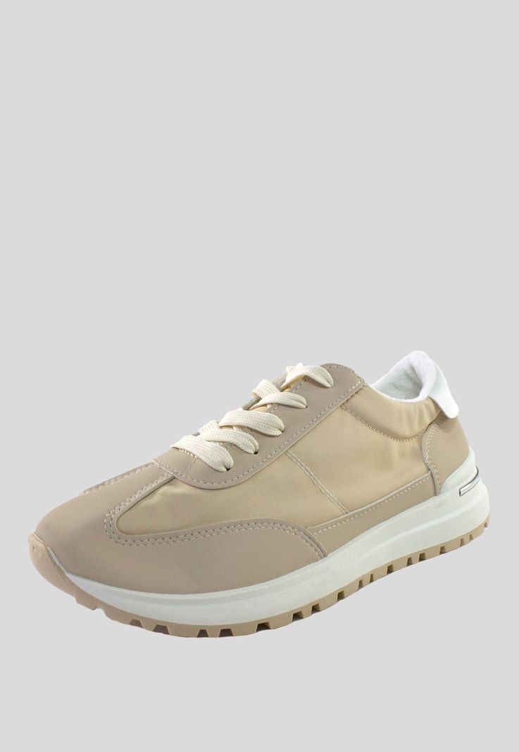 Zapatilla Tela Impermeable Beige-1