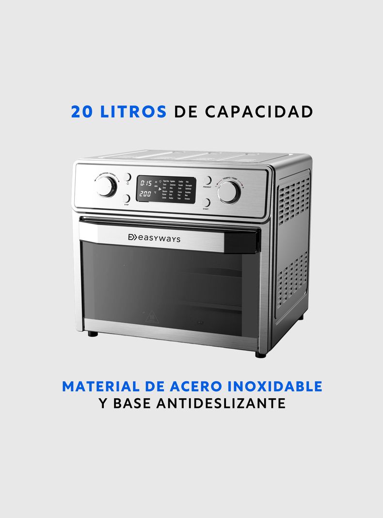 Horno Freidora de Aire Air Fryer Gourmet Pro 20 L EasyWays-1