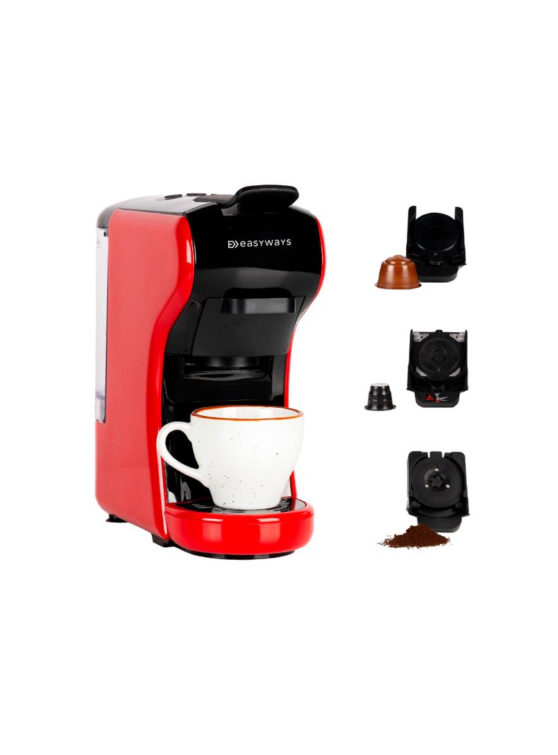 Cafetera Capsulas Espresso Milano Coffee 3en1 Rojo EasyWays