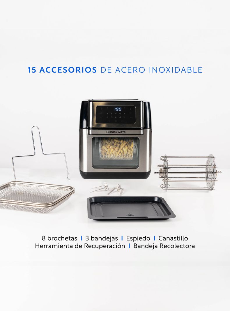 Freidora de Aire Air Fryer Full 10 L EasyWays-8