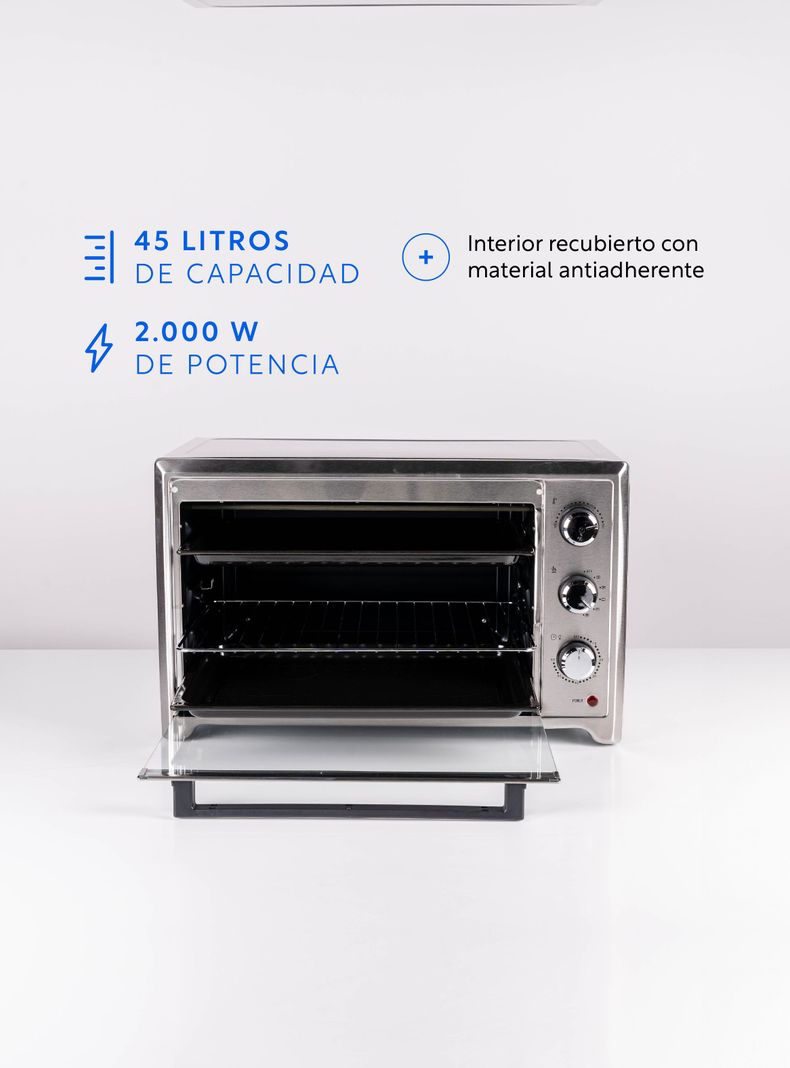 Horno eléctrico Oven Master 45 L + Convección y Spiedo-1
