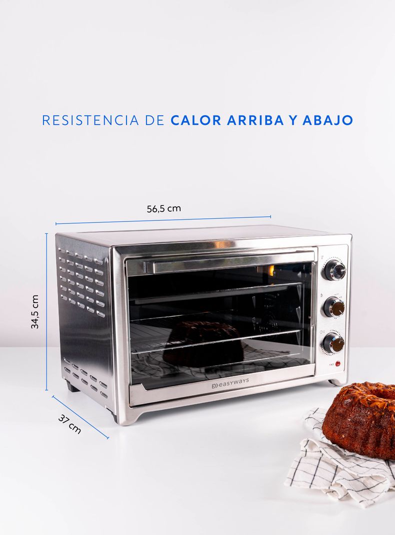 Horno eléctrico Oven Master 45 L + Convección y Spiedo-6