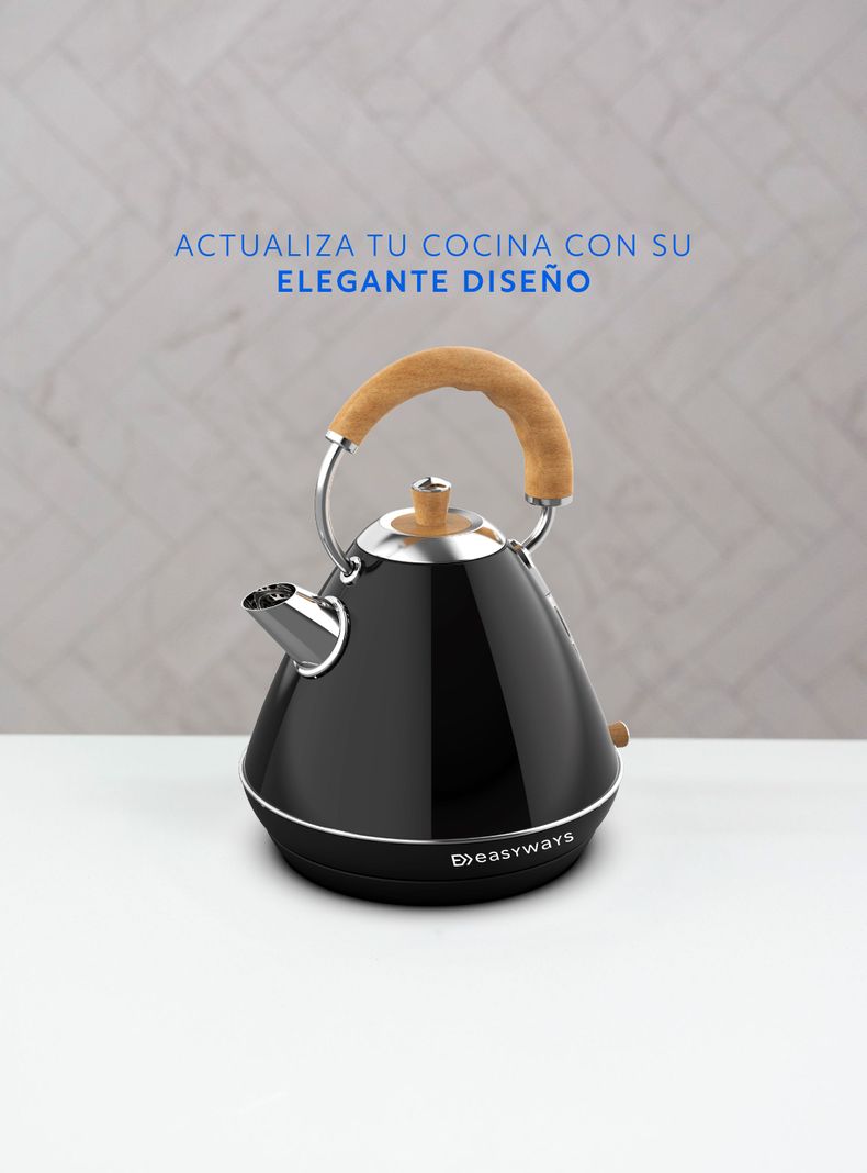 Hervidor Design Negro 1,7 L EasyWays-1