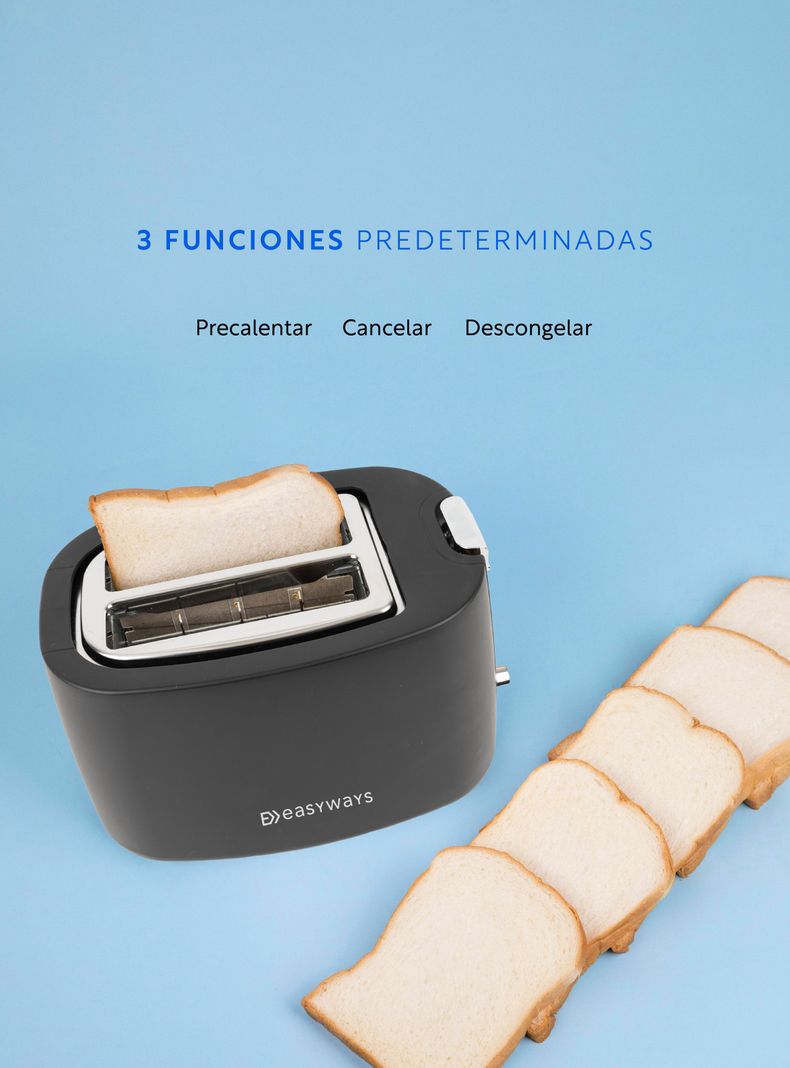 Tostador Toast Master 2 rebanadas Negro EasyWays-1