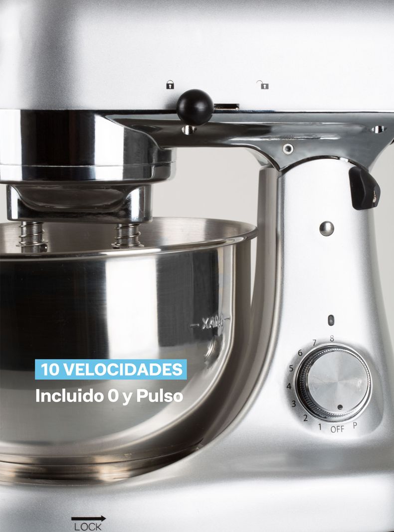 Batidora de Pedestal Hook Mixer Silver 4, 7Lt EasyWays-3