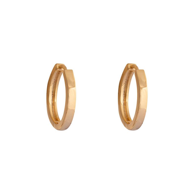 Argollas Lisas 25mm Bañadas en Oro Boaz Joyas-0
