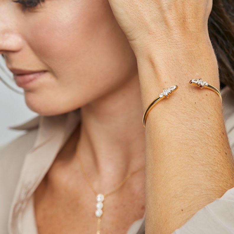 Esclava Bling bañada en oro Hadara Joyas-2