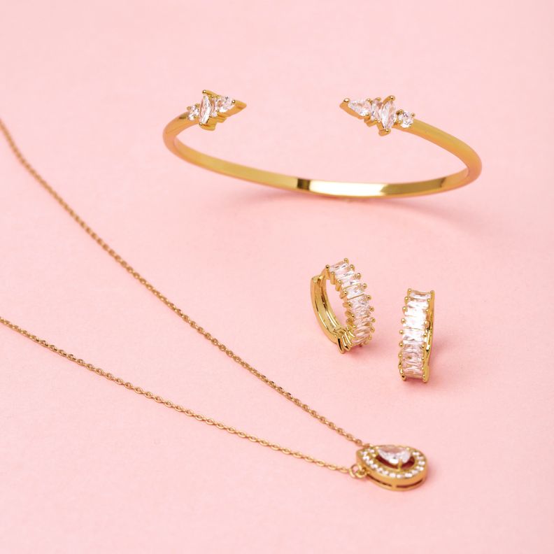Esclava Bling bañada en oro Hadara Joyas-4