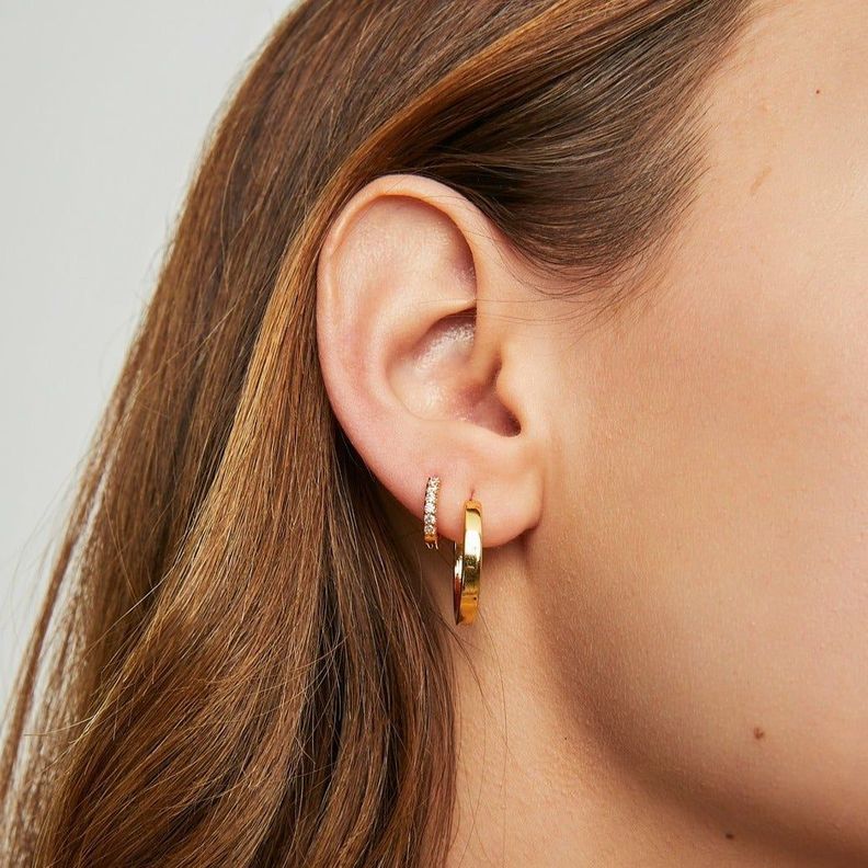 Argollas Lisas 20mm Bañadas en Oro Boaz Joyas-2
