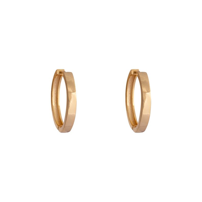 Argollas Lisas 20mm Bañadas en Oro Boaz Joyas-0