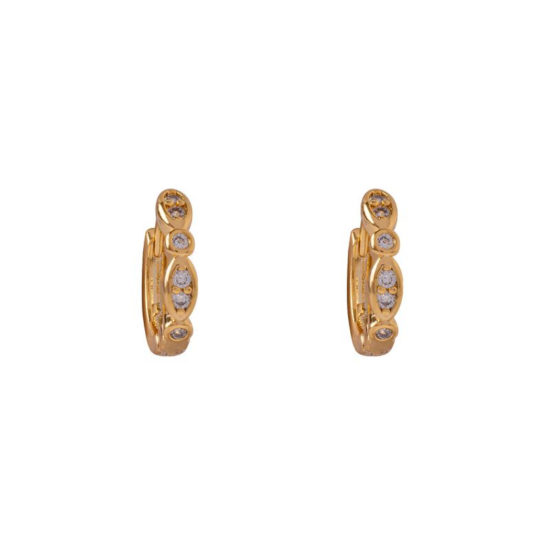 Argollas Zara bañadas en oro Hadara Joyas-0