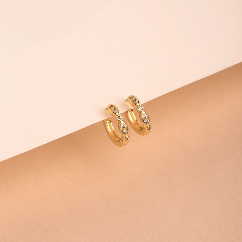 Argollas Zara bañadas en oro Hadara Joyas-2