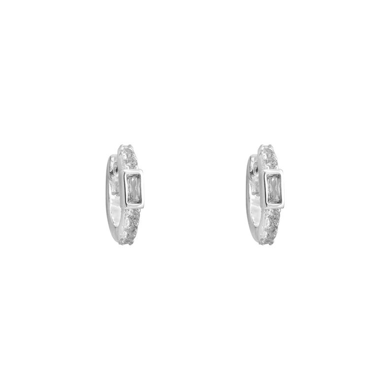 Argollas Beverly bañadas en Oro Blanco Hadara Joyas-0