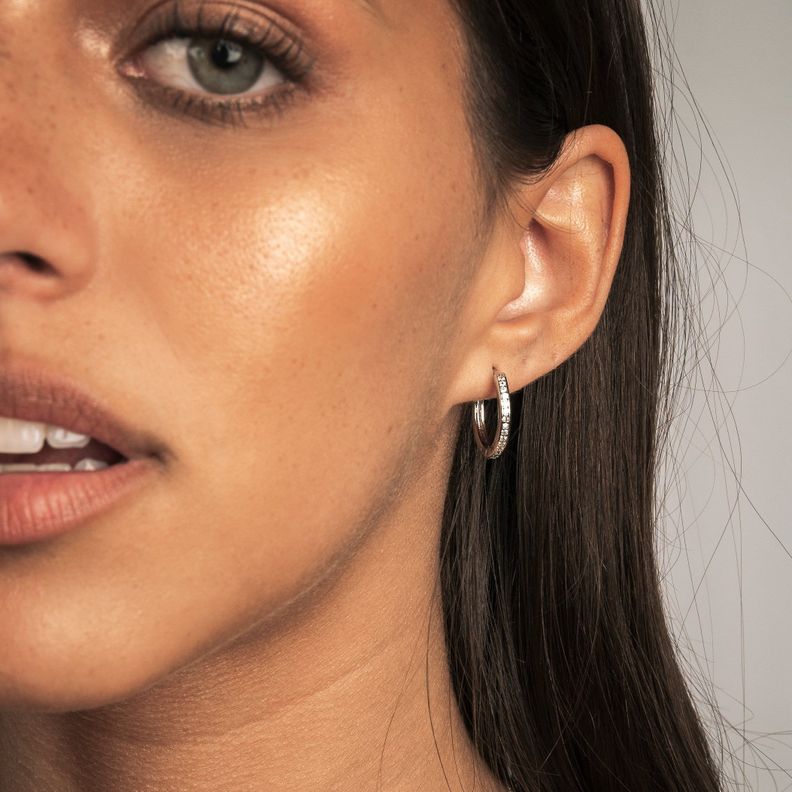 Argollas Lisas Circones 18mm Bañadas en Oro Blanco Boaz Joyas-2