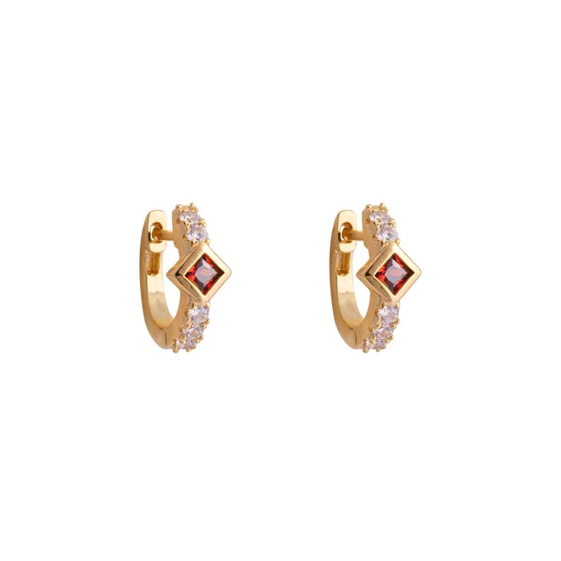Argollas Madeleine bañadas en Oro Hadara Joyas-0