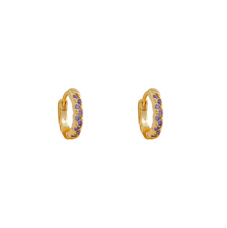 ARGOLLAS TWIST LILA BAÑADAS EN ORO-0