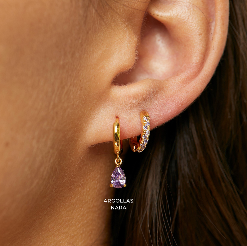 ARGOLLAS TWIST LILA BAÑADAS EN ORO-1
