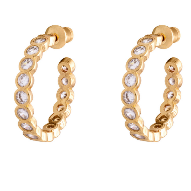 Aros Mujer Argollas Doradas Bombai Bañadas en Oro Boaz Joyas-0