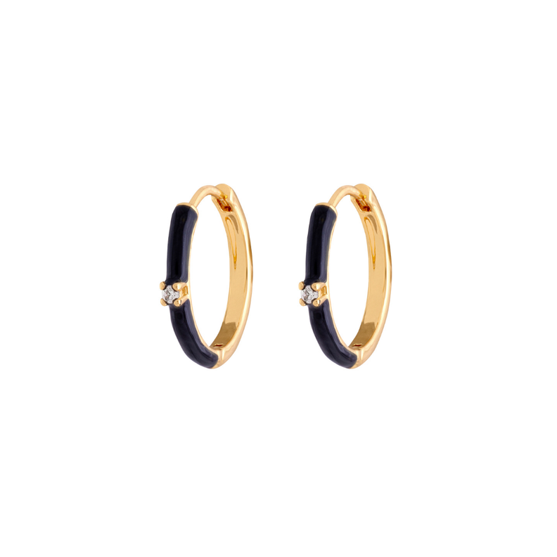 Argollas Luca Black bañadas en oro Boaz Joyas-0