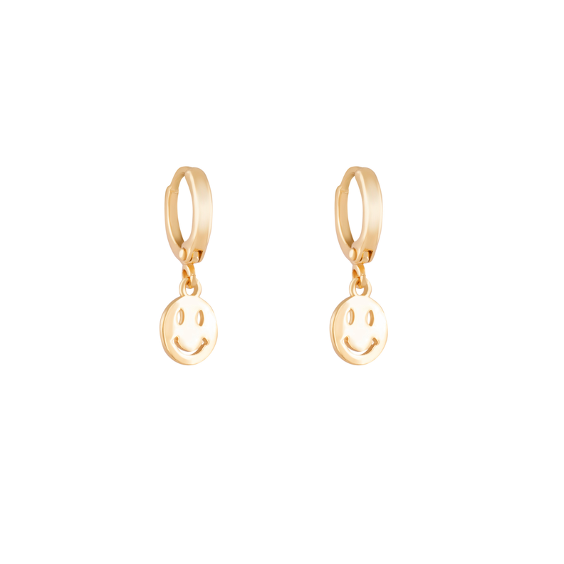 Aros Argollas Happy bañados en oro Hadara Joyas-0