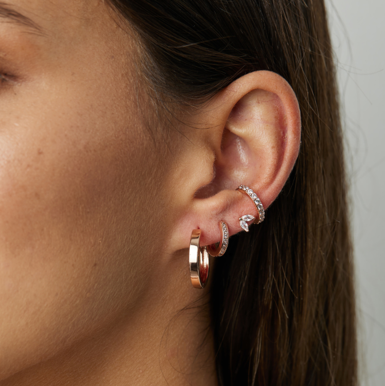 ARGOLLAS LISAS 20MM BAÑADAS EN ORO ROSADO-1