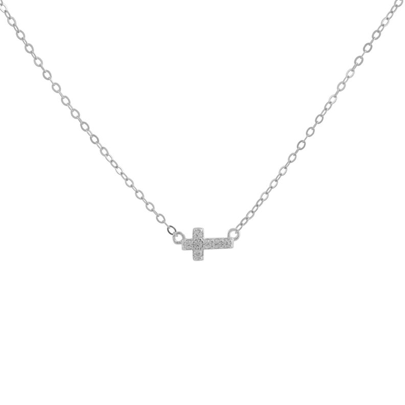 Collar Cruz Plata 925 Boaz Joyas-0
