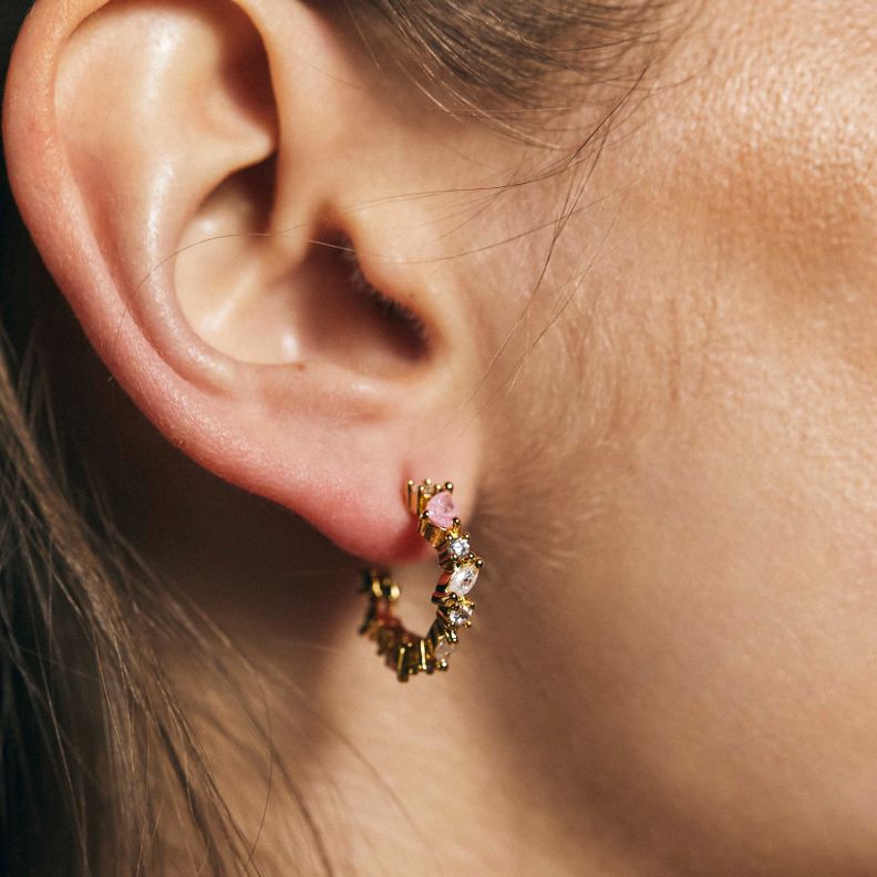 Argollas Klim Gold bañadas en Oro Hadara Joyas-1