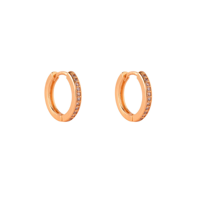 ARGOLLAS LISAS CIRCONES BAÑADAS EN ORO ROSADO 15MM-0
