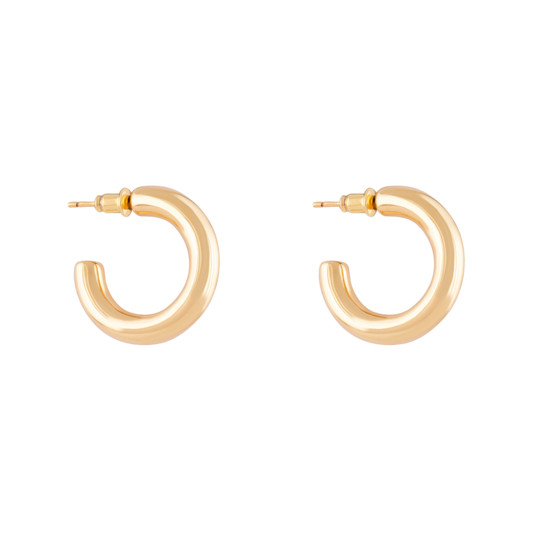 Argollas Rumi 25mm bañadas en oro Hadara Joyas-0