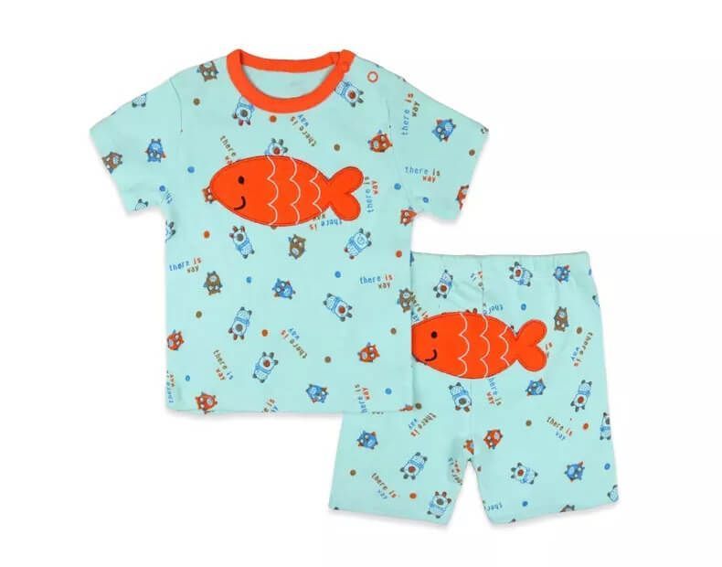 Pijamas Bebe Short + Manga Corta niño-0