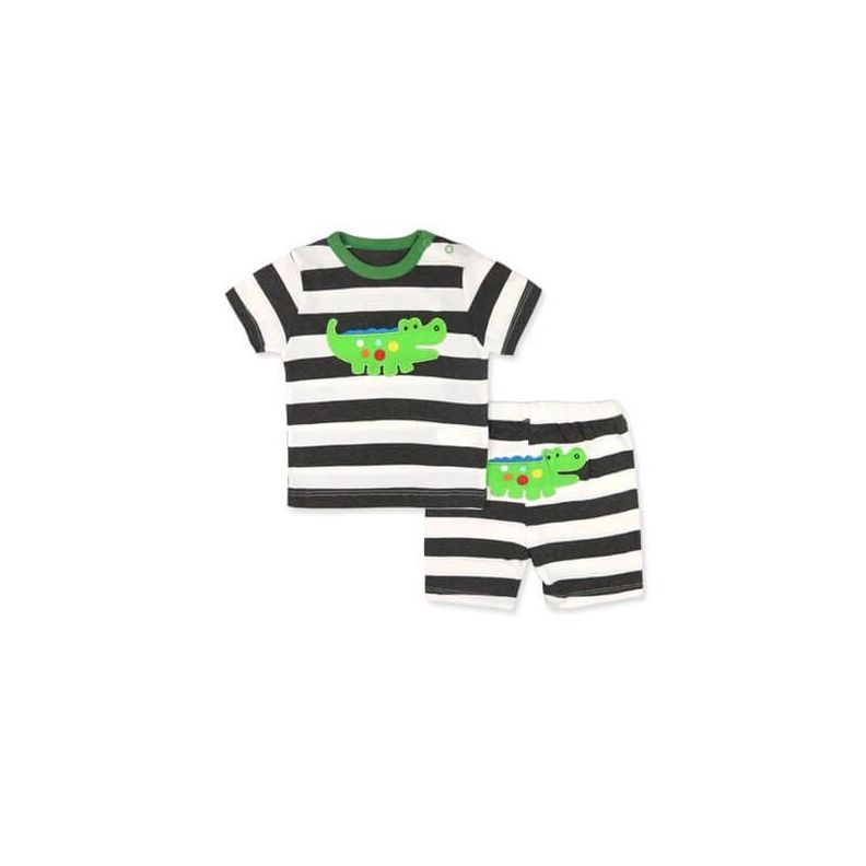 Pijamas Bebe Short + Manga Corta niño-2