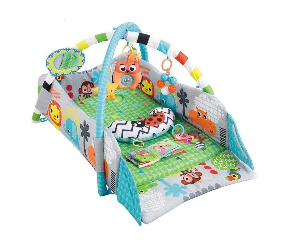 Gimnasio Cuna Alfombra Acolchada bebe Verde-0