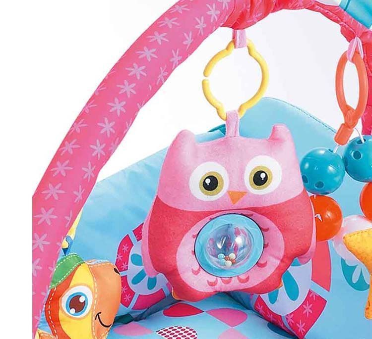Gimnasio Cuna Alfombra Acolchada bebe Azul-3