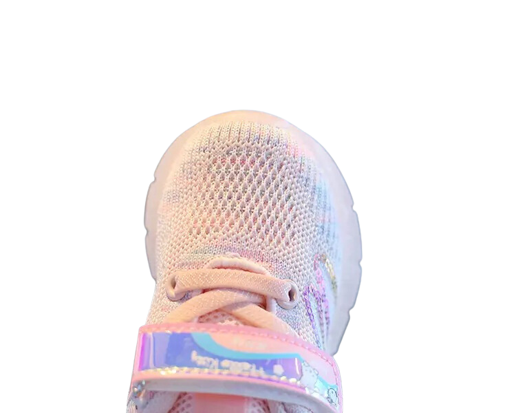 Zapatillas de niñas luces conejo morada-5