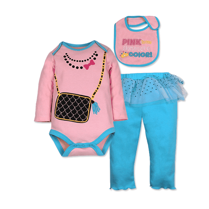 Conjunto manga larga bebe Pink Colors-0