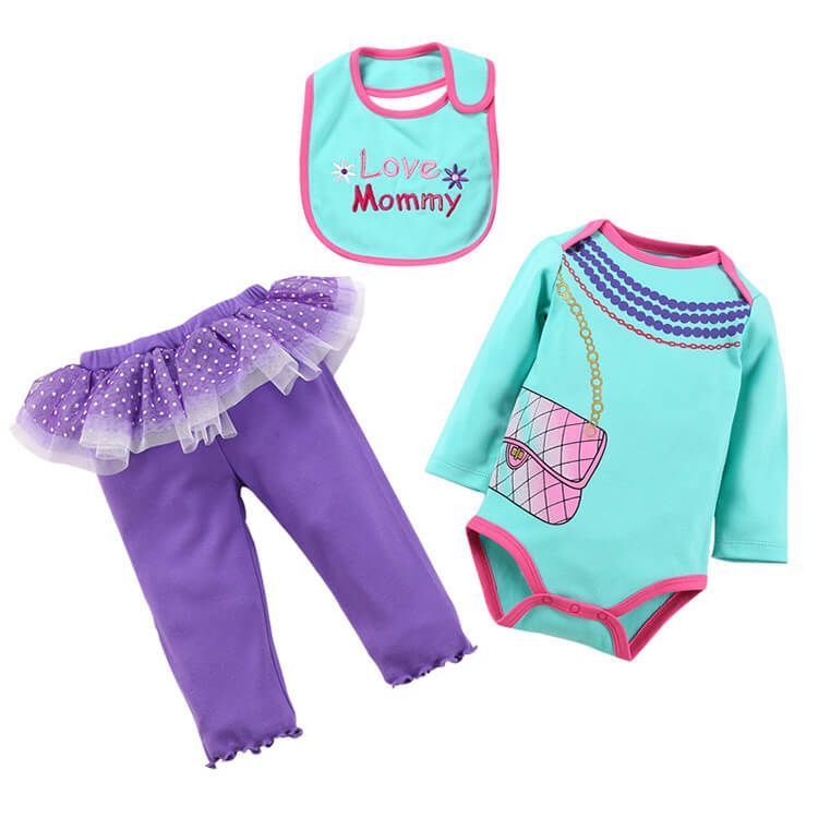 Conjunto manga larga bebe Love Mommy-0