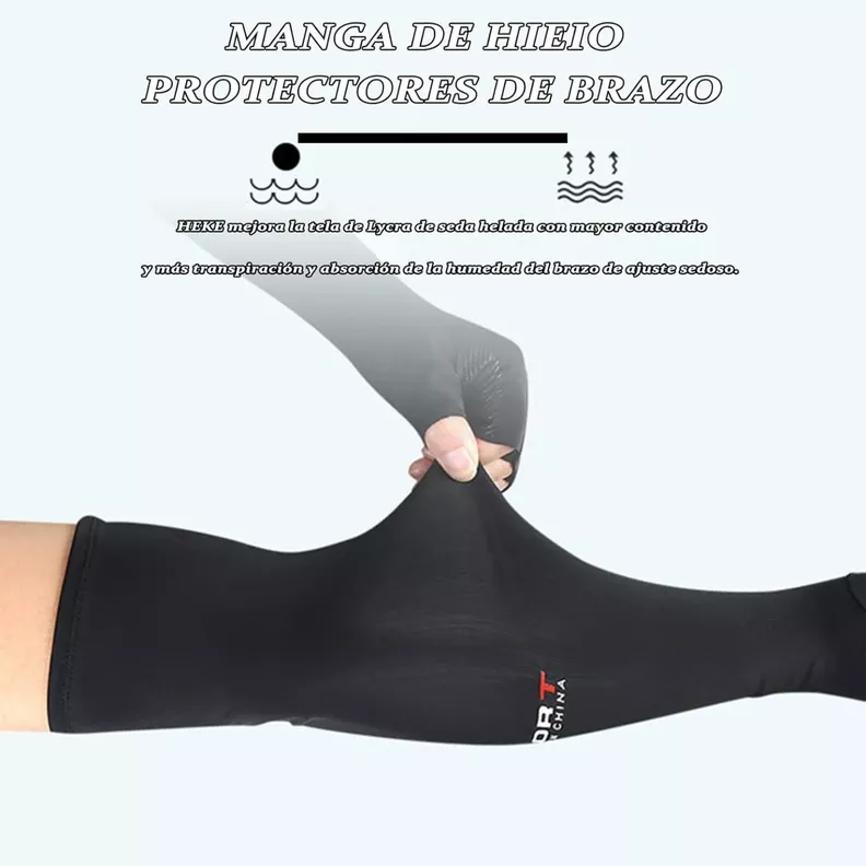 Mangas con guante dedo medio protección UV-1