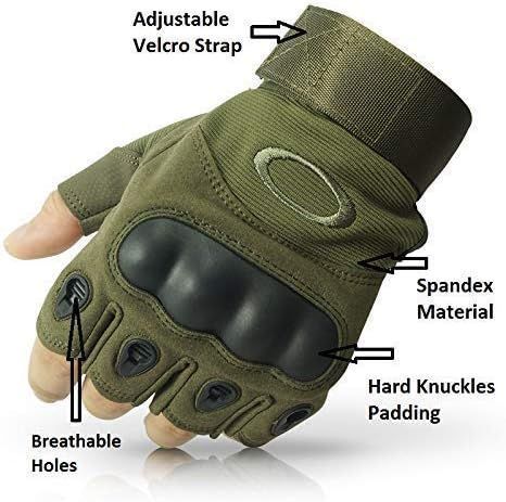 Guantes Tácticos Protecciones Cortos Militar Moto Airsoft Outdoor-4